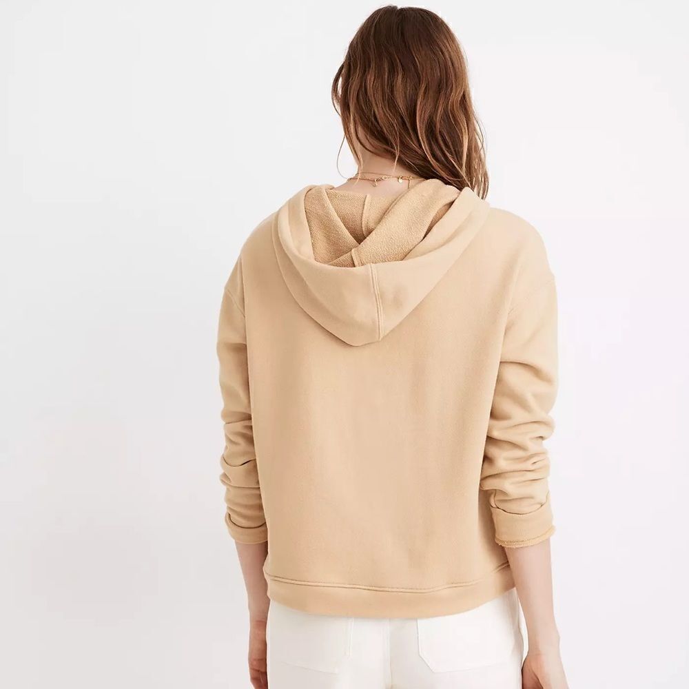 NWT Madewell dropped shoulder hoodie desert dune M - Picture 2 of 9